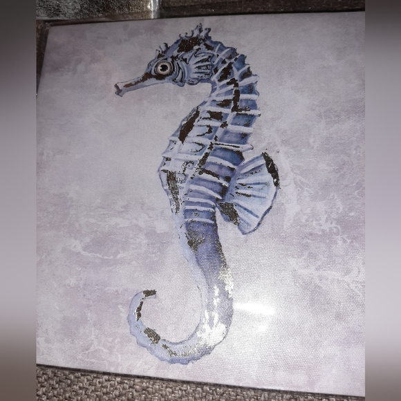 💲3 Canvas Prints with some Gold Foil 8" x 8" Sea Creatures - Picture 3 of 8
